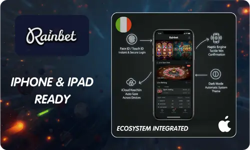 Rainbet iOS Safari iPhone iPad biometric login